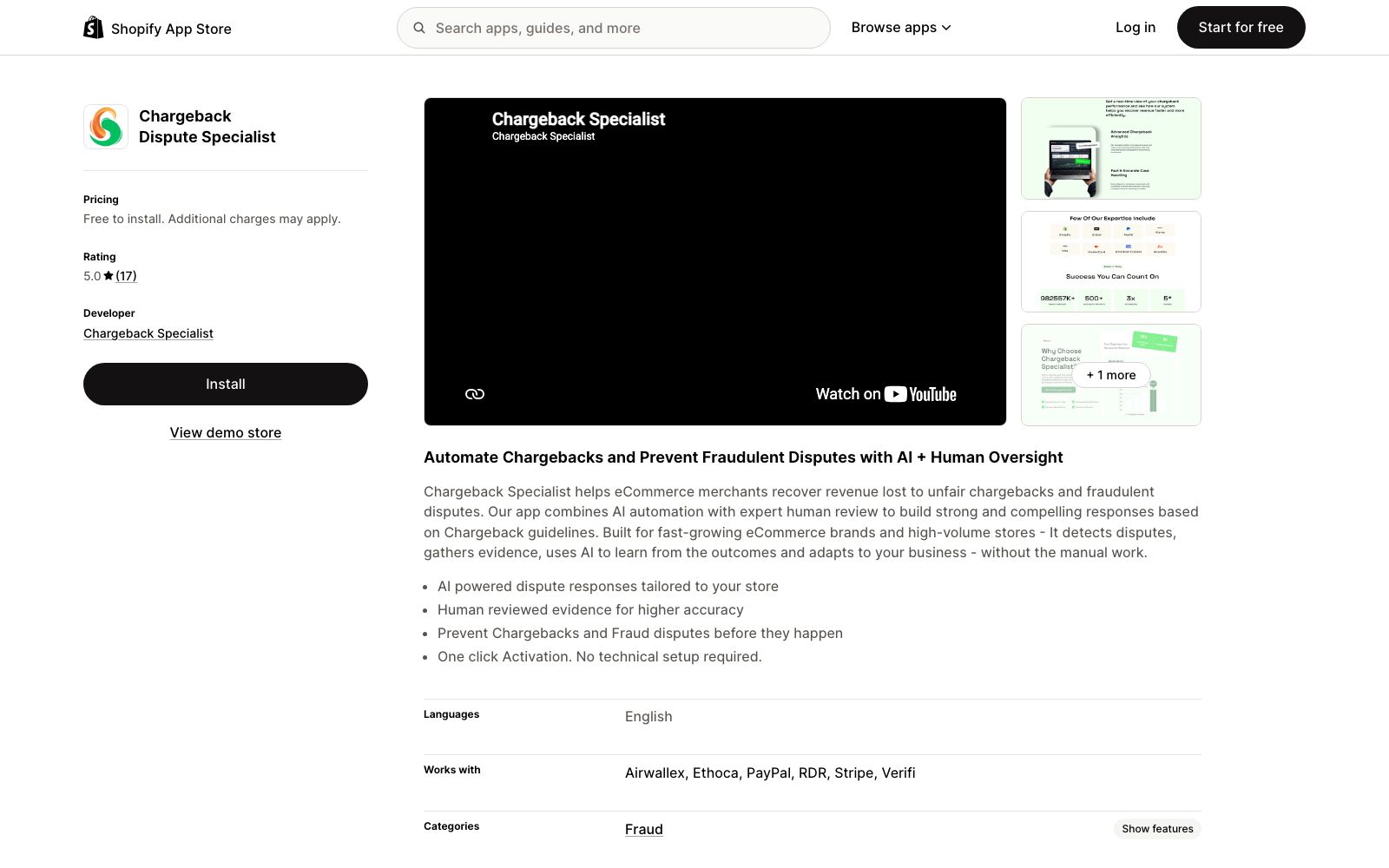 Chargeback Dispute Specialist